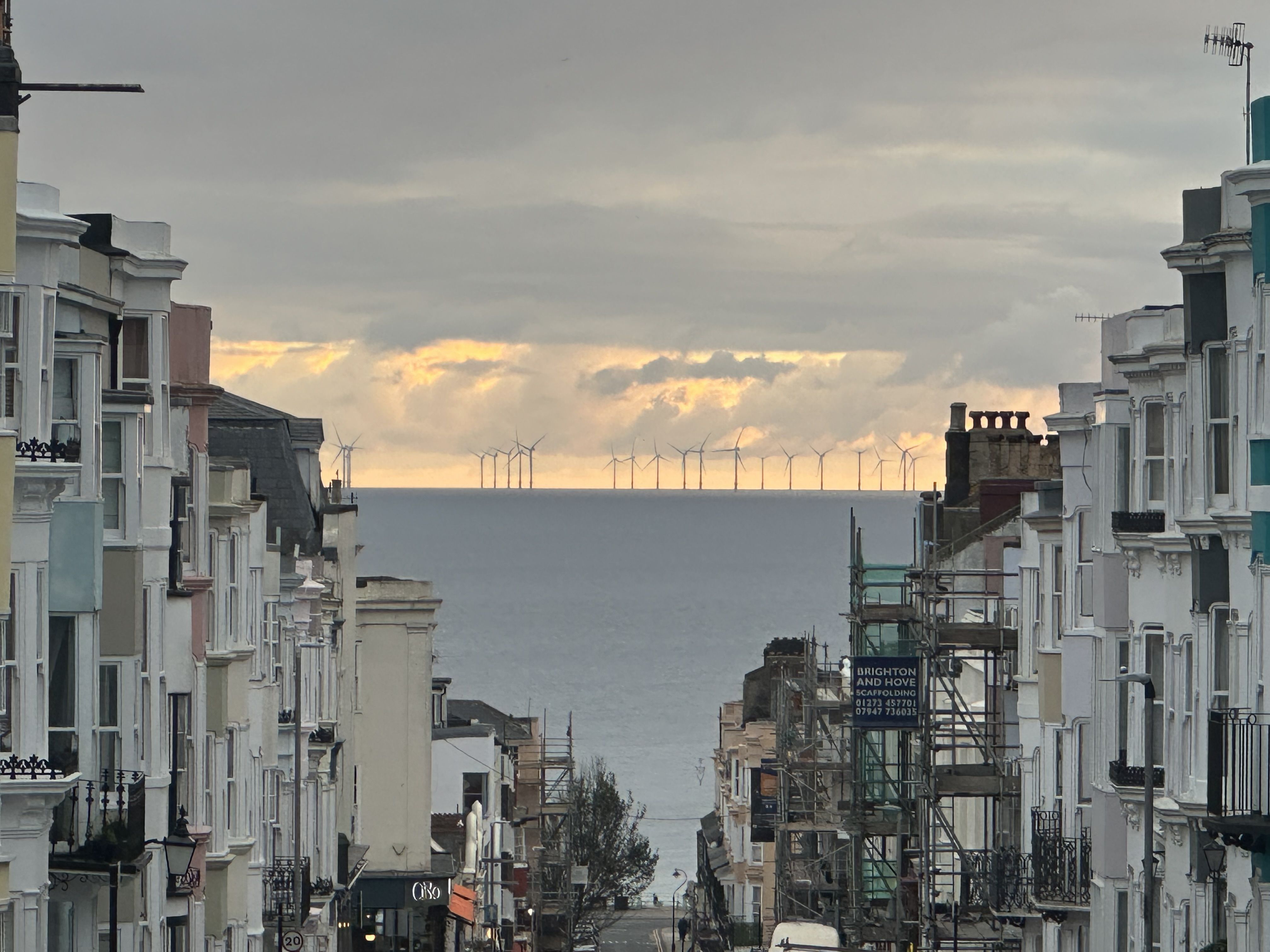 Photo of the offshore wind farm from Brighton