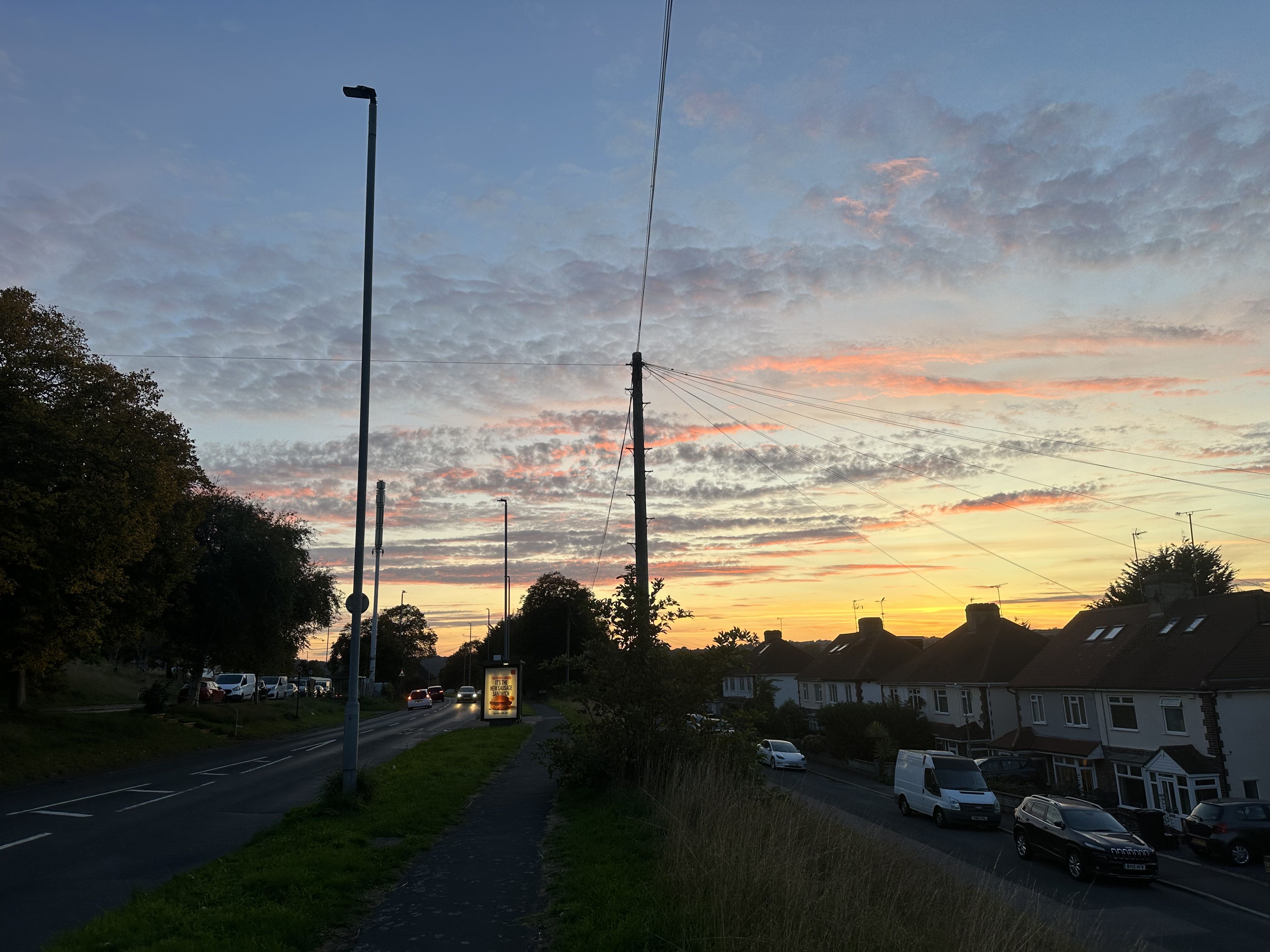 Photo of a sunset over Patcham